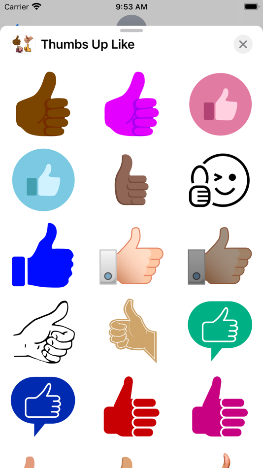 Thumbs Up Like Stickers - 2.0 - (iOS)