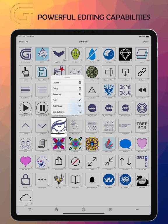 Grid Draw- Logo & Icon Creator iPad screenshot 5 - Developer Tools app