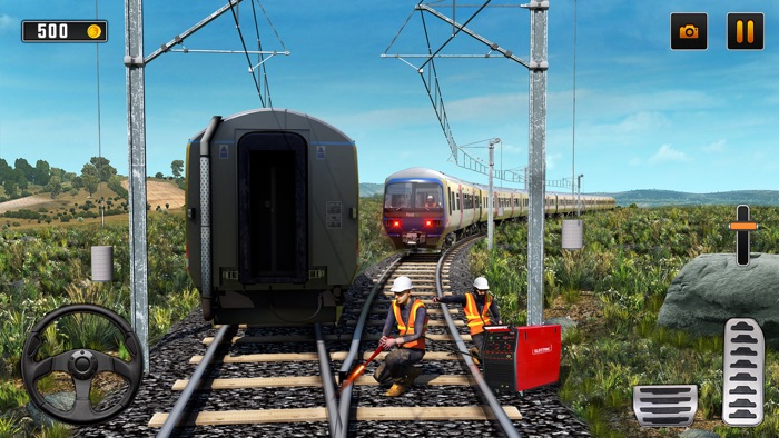 Subway Train Track Building 3D