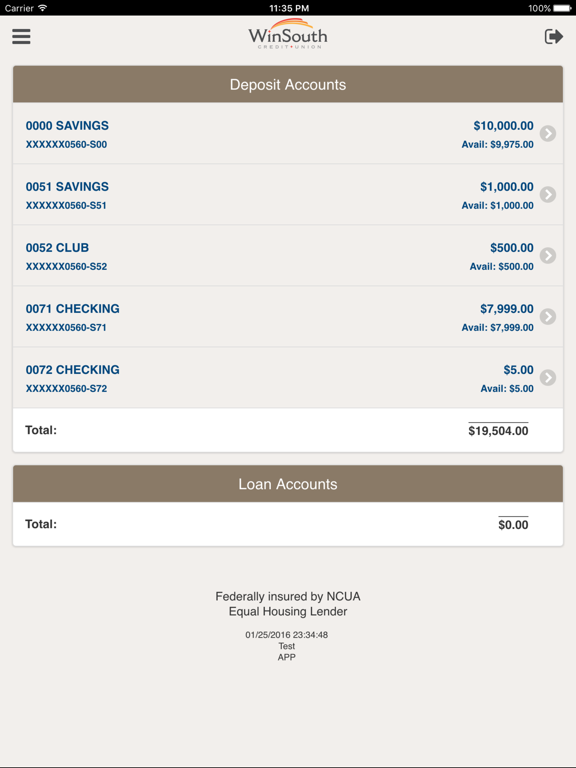 Screenshot #5 pour WinSouth Credit Union