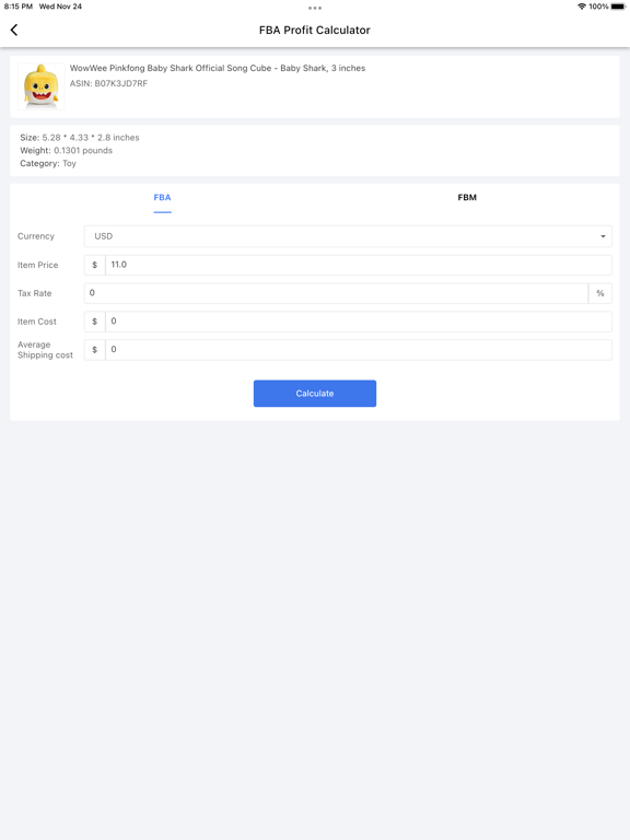 Screenshot #5 pour FBA Seller's Profit Calculator