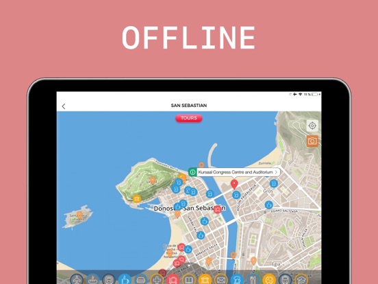 San Sebastián Travel Guide iPad screenshot 4 - Navigation app