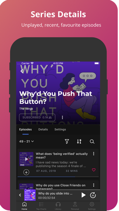 Podcast App: Podurama Screenshot