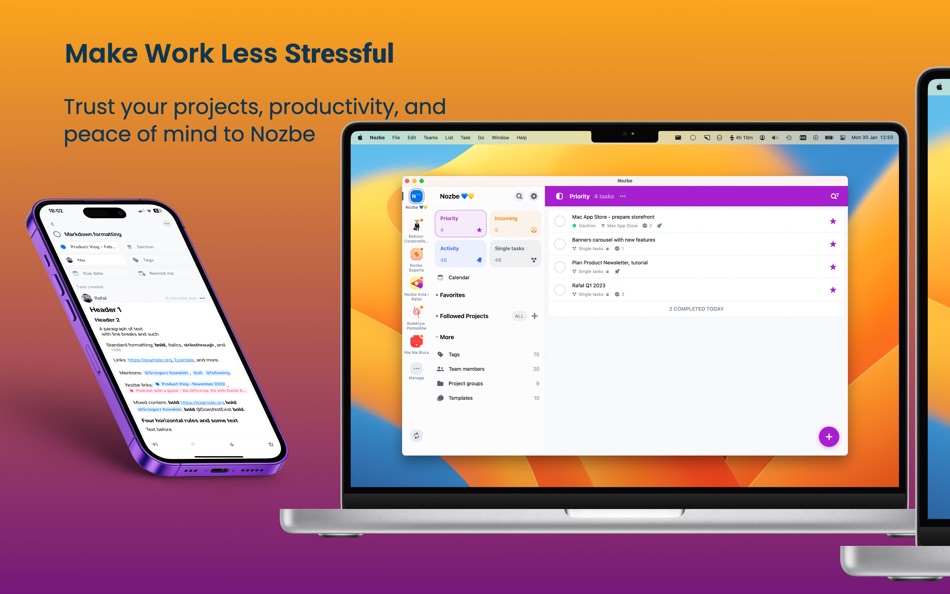 #1. Nozbe: Tasks & Projects (macOS) 由: Nozbe.com