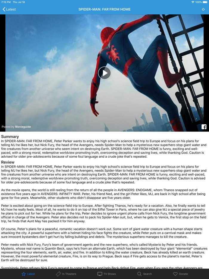 Movieguide® Lite Movie Reviews