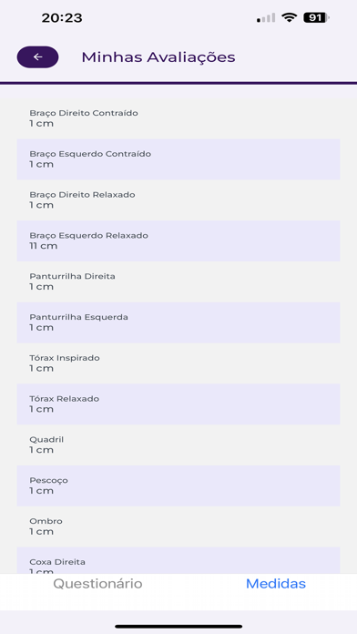 App Fitness academia e treino Screenshot