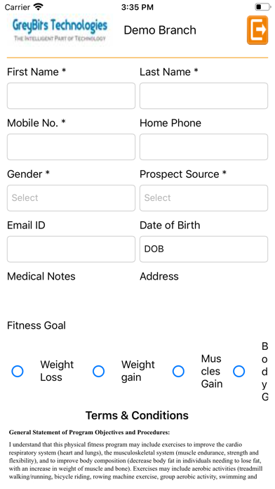 Gymex Software Screenshot