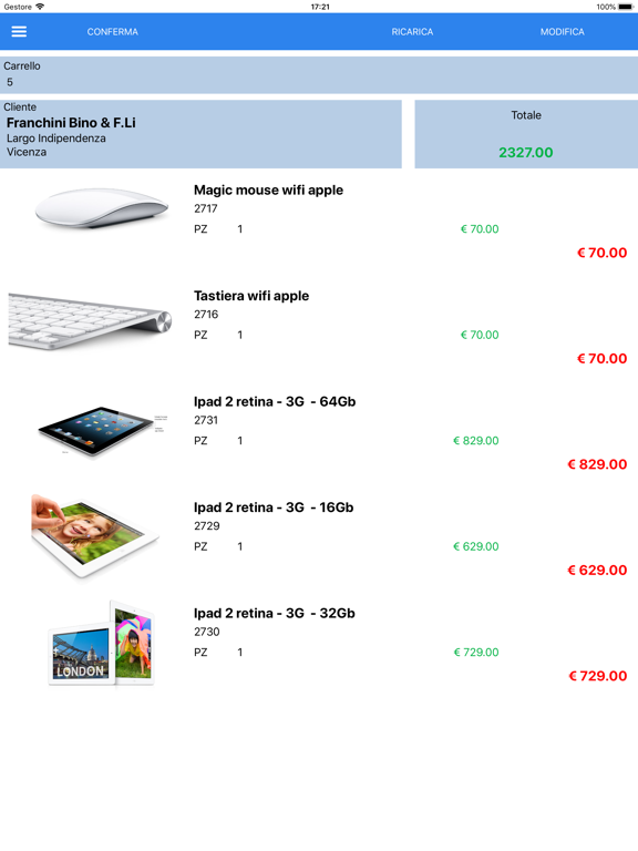 Screenshot #5 pour ClickOrder Ordini Agenti