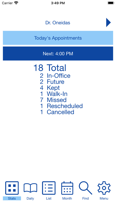 EZBIS Schedule Screenshot
