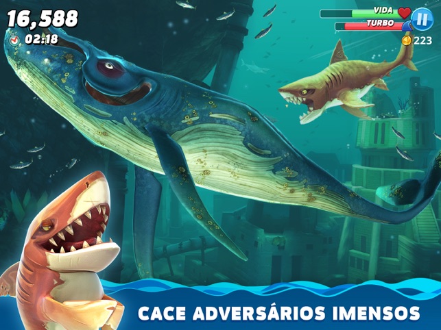 Hungry Shark está entre os melhores jogos de tubarão grátis para