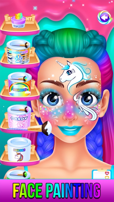 Screenshot #1 pour Rainbow Unicorn Candy Salon