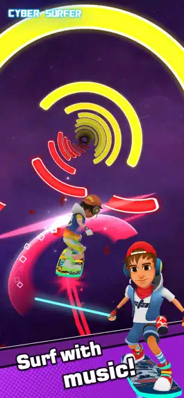 Game screenshot Cyber Surfer: EDM & Skateboard apk