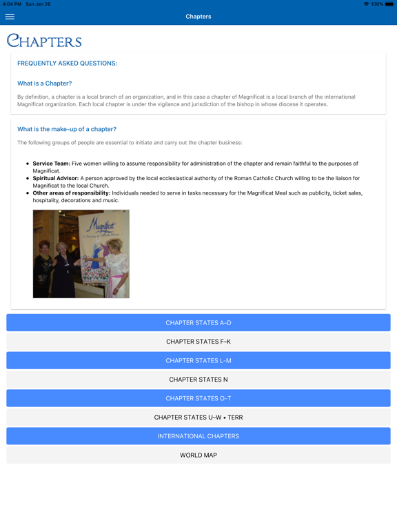 Magnificat Ministry iPad screenshot 2 - Lifestyle app