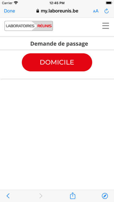 Infirmière Lab Réunis Belgique Screenshot