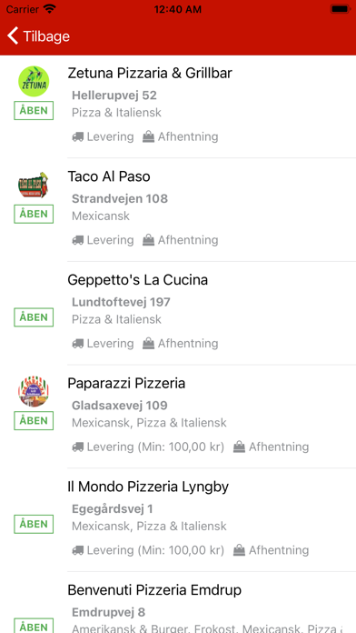 EatOnline Screenshot