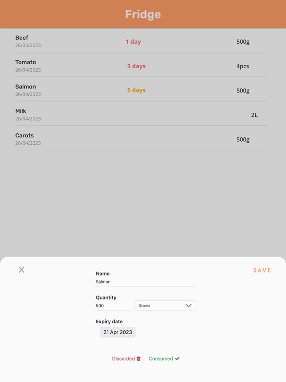 Screenshot #6 pour Fridgy - food management