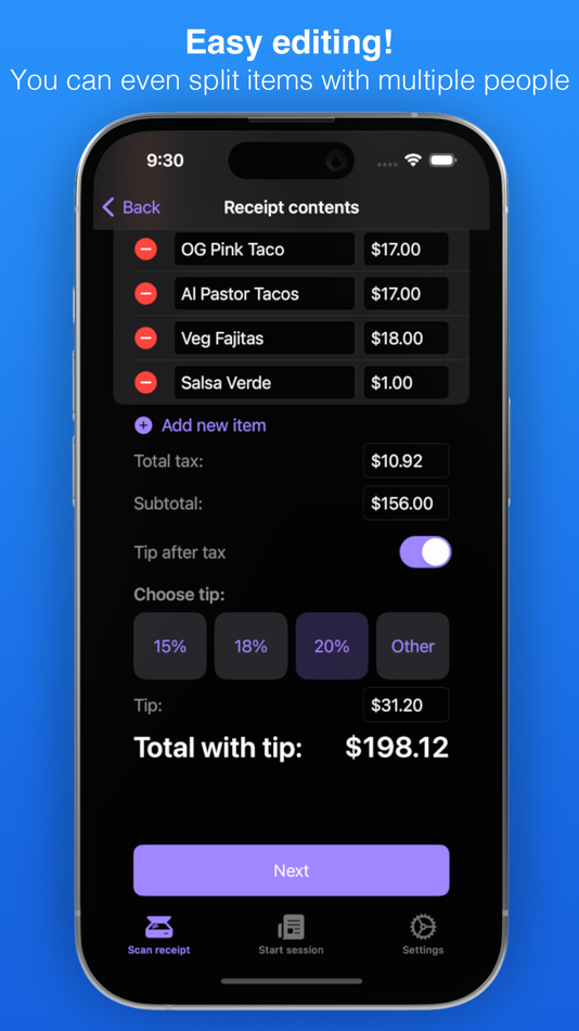 #2. IOU: Easily Split Your Tab (iOS) 게시자: Eric Agredo