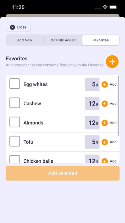 Protein tracker - Protein Bar