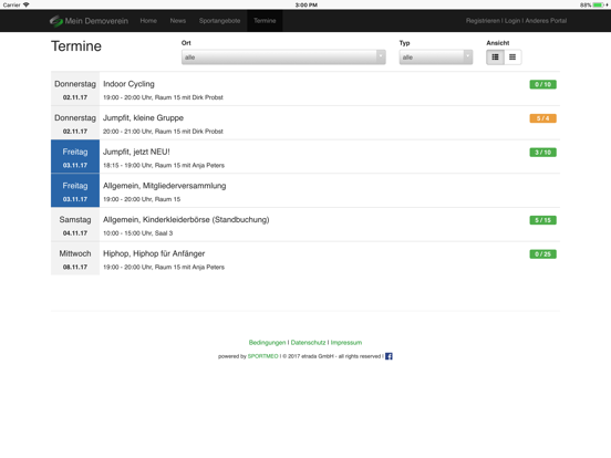 Screenshot #5 pour SPORTMEO Kursverwaltung & mehr