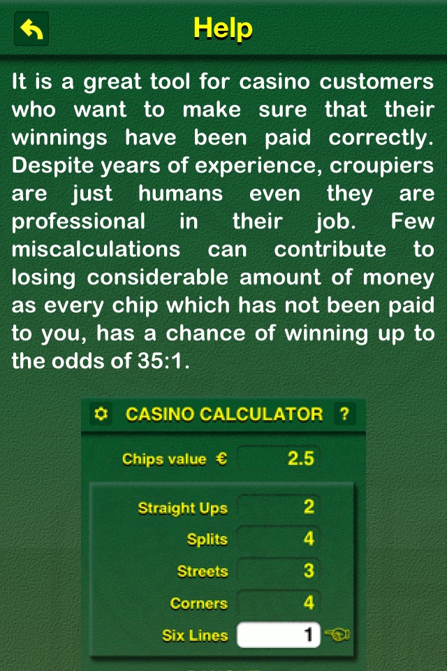 Casino Calculator screenshot 4