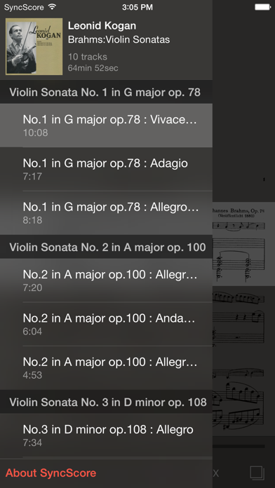 Screenshot #3 pour Brahms Violin Sonatas
