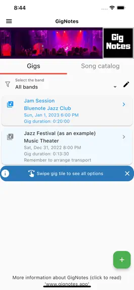 Game screenshot GigNotes Music Setlist Manager mod apk