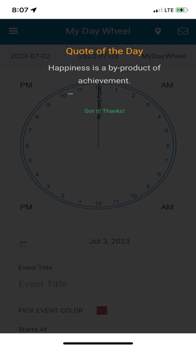 MyDayWheel Screenshot