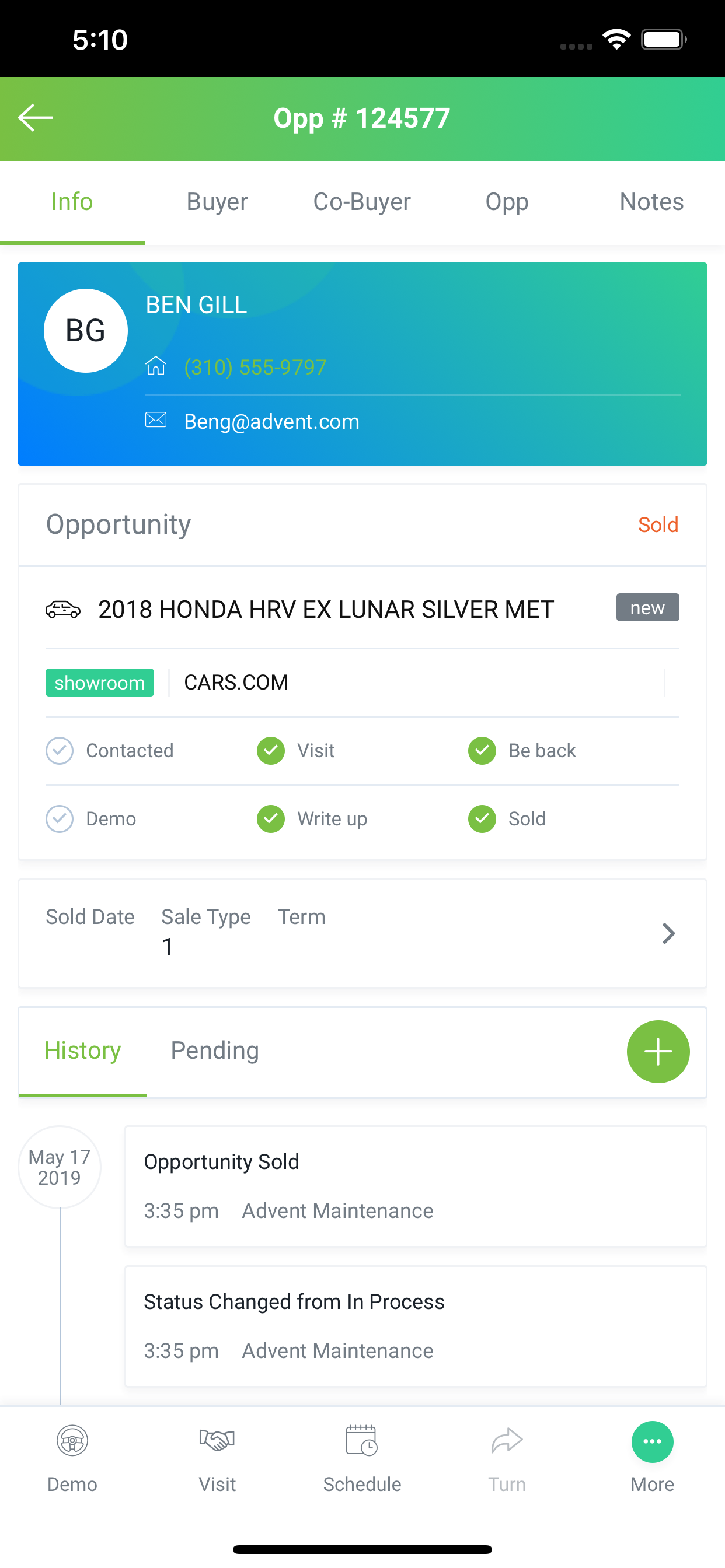 Advent CRM screenshot 4