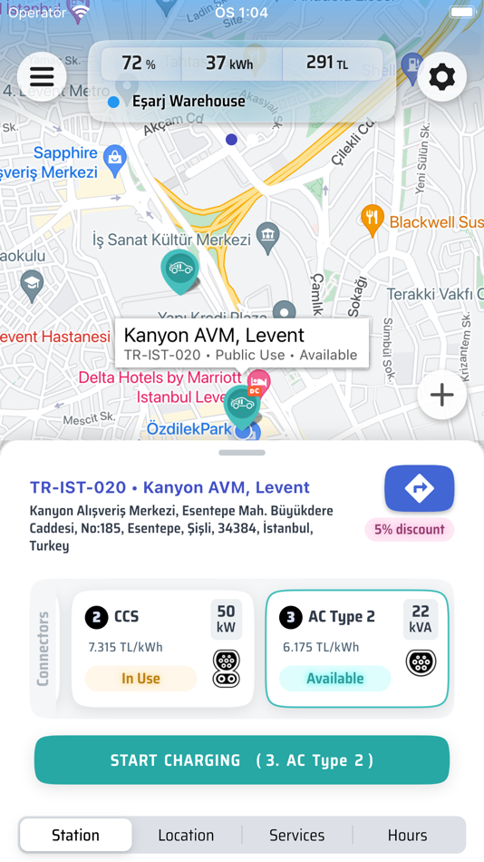 #1. Eşarj Mobile (iOS) 由: Esarj Elektrikli Araclar Sarj Sistemleri A.S.