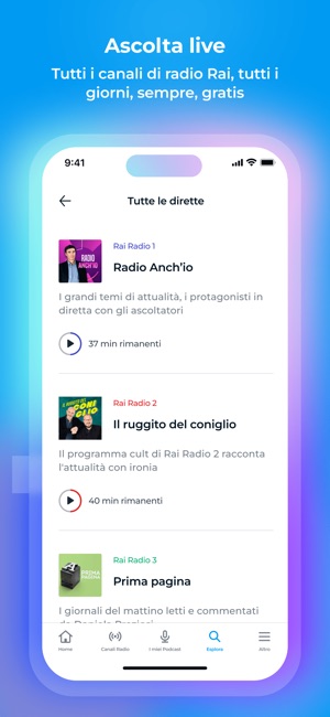 RaiPlay Sound: radio e podcast su App Store