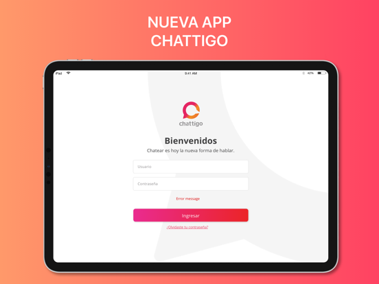 Chattigo iPad screenshot 1 - Social Networking app