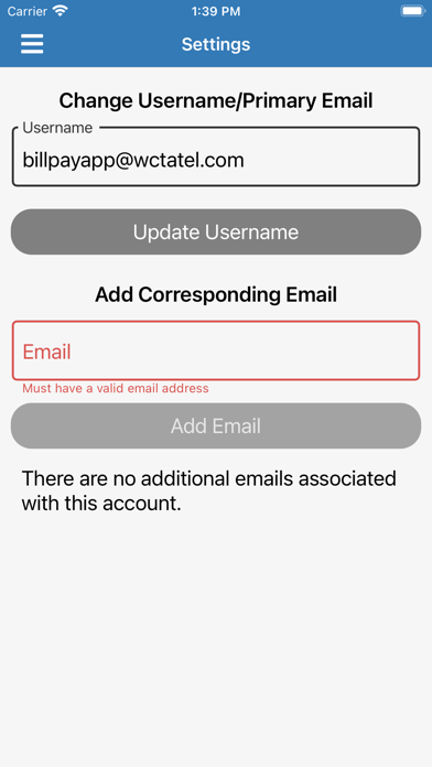 WCTA Bill Pay Screenshot