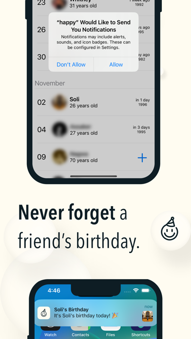 happy - Birthday Reminder Screenshot