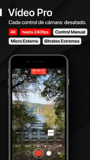 Captura de pantalla de ProShot en iPhone 4