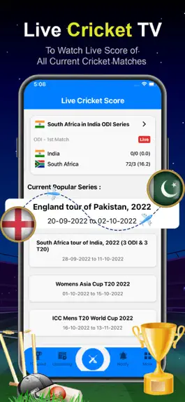 Game screenshot Live Cricket TV: Cricket Score mod apk
