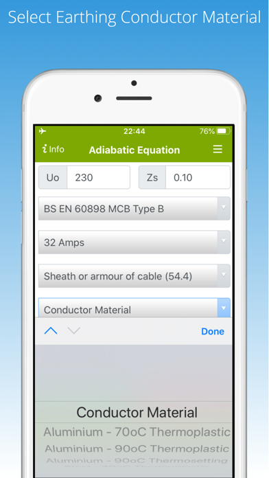 Adiabatic Equation Calculator Screenshot