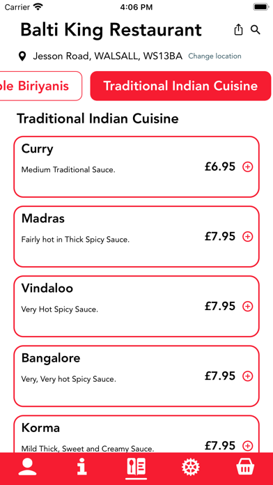 Balti King Restaurant Screenshot