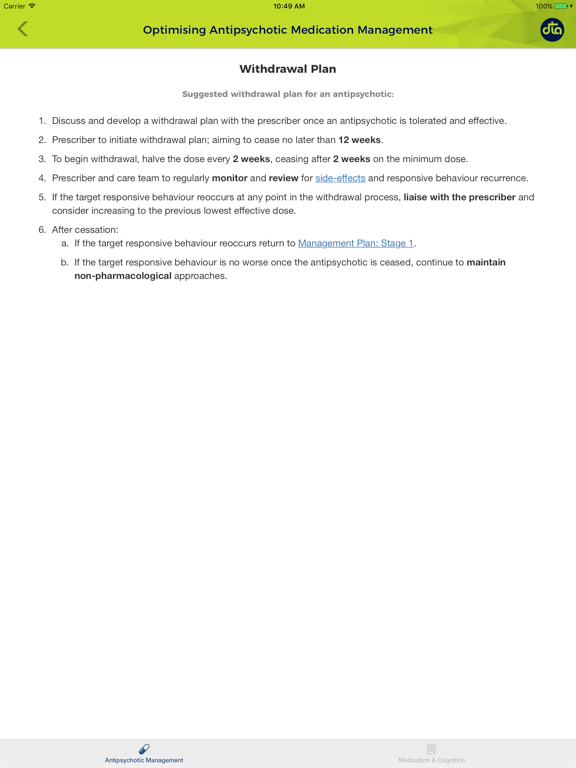 DTA Medications iPad screenshot