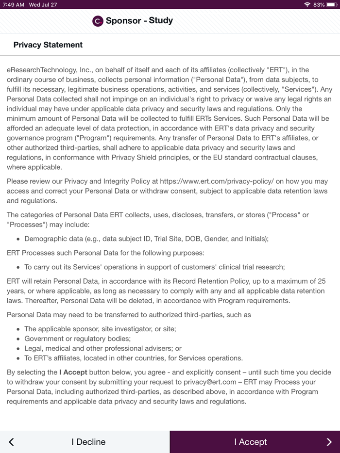 CALM CSU - Escient Pharma