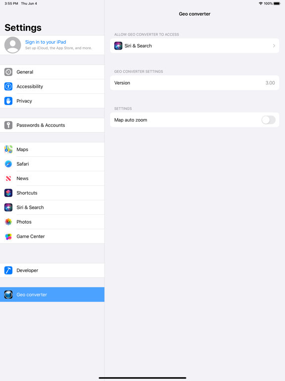 Geo converter iPad screenshot 4 - Navigation app