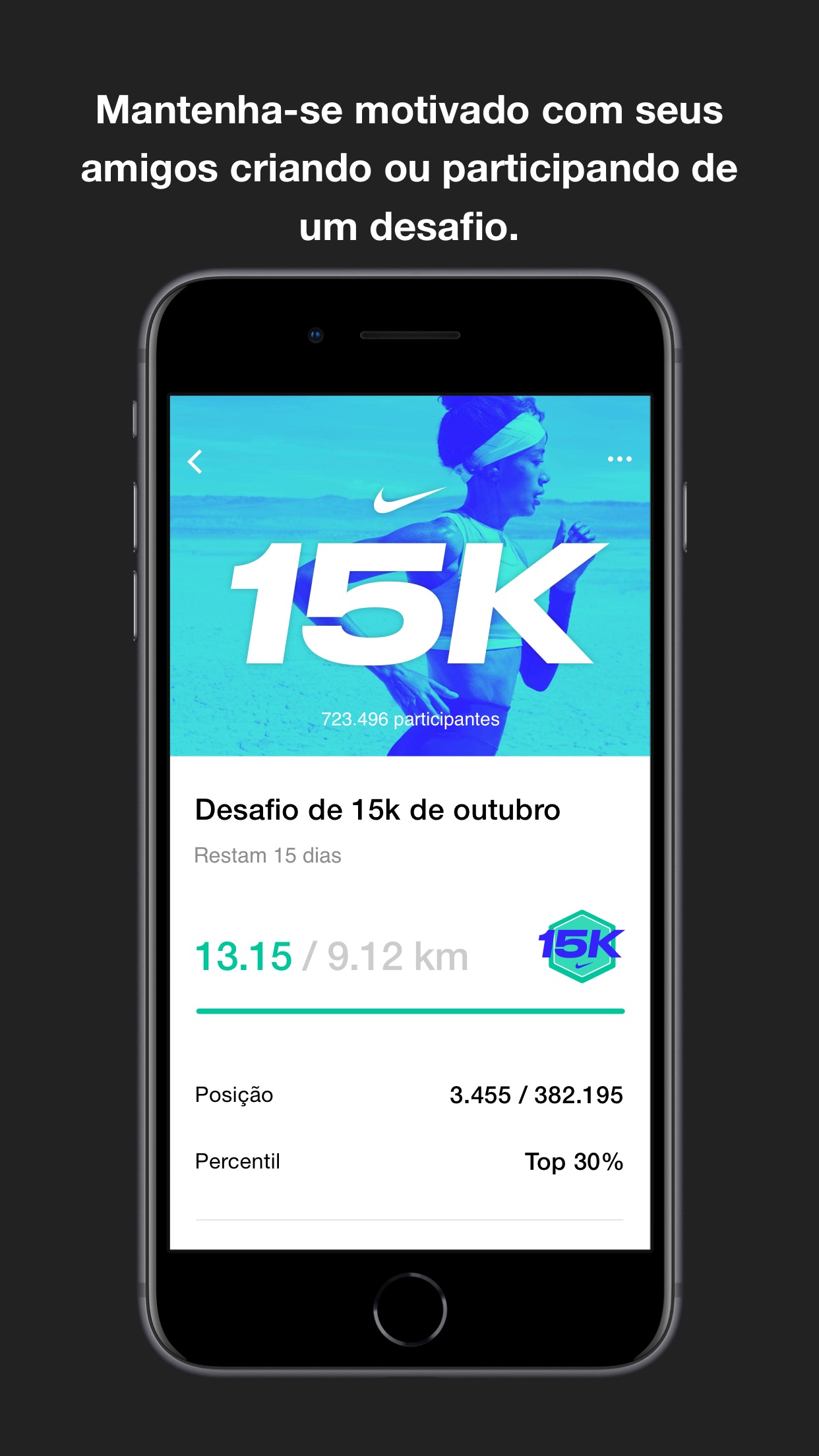 Screenshot do app Nike Run Club