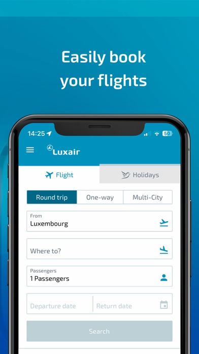 Luxair Luxembourg Airlines Screenshot