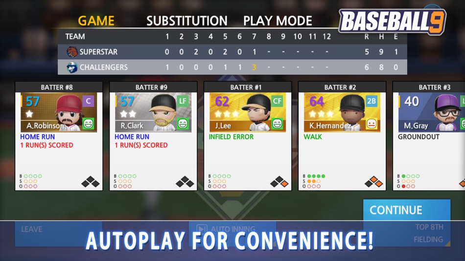 #8. BASEBALL 9 (iOS) โดย: playus soft