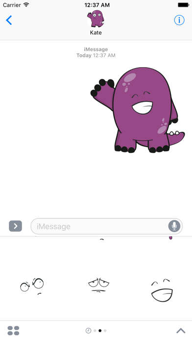 Screenshot #2 pour Purple Monster Sticker Pack