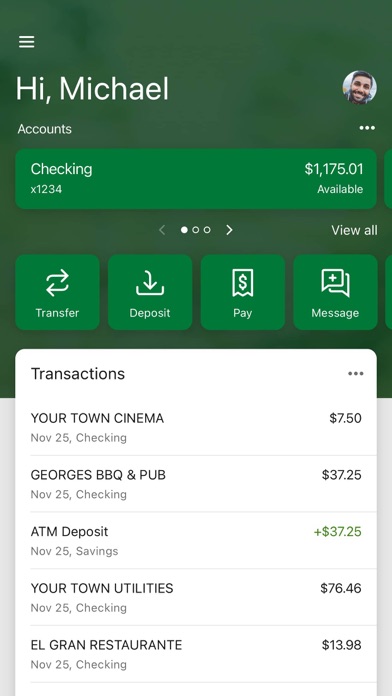 Our Community Bank Screenshot