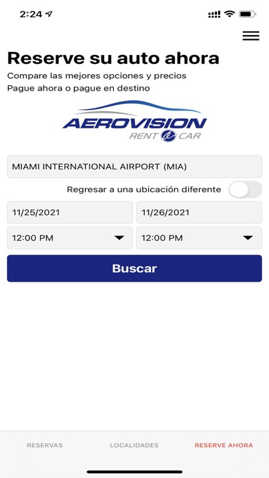Aerovision SAS - Rent a Car Screenshot