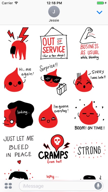 Period Survival Kit Stickers