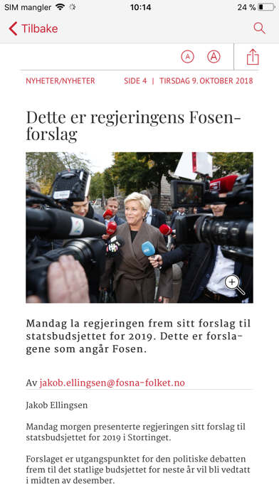 Fosna-Folket eAvis Screenshot