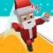 Jump before the snowy floor turns to lava and help Santa reach his cabin