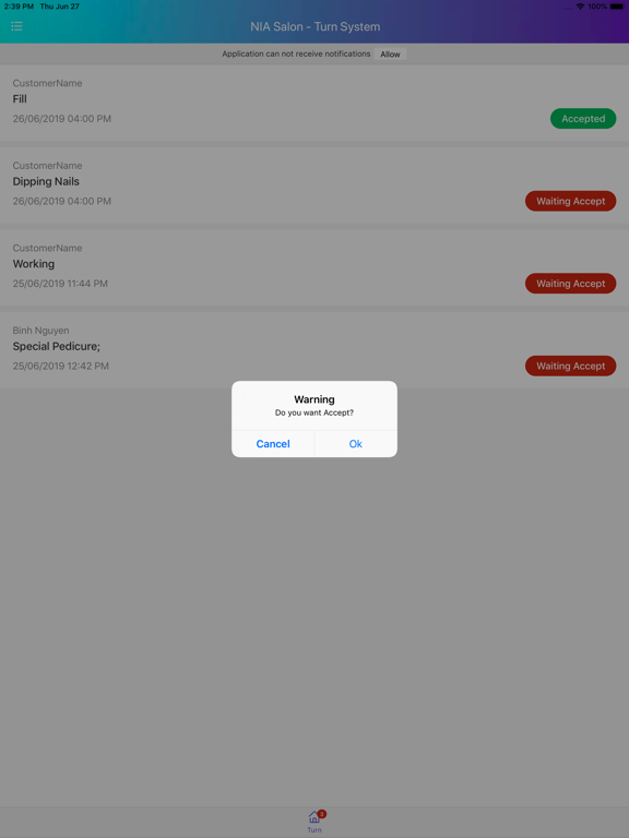 NIA Salon Employee iPad screenshot 2 - Business app